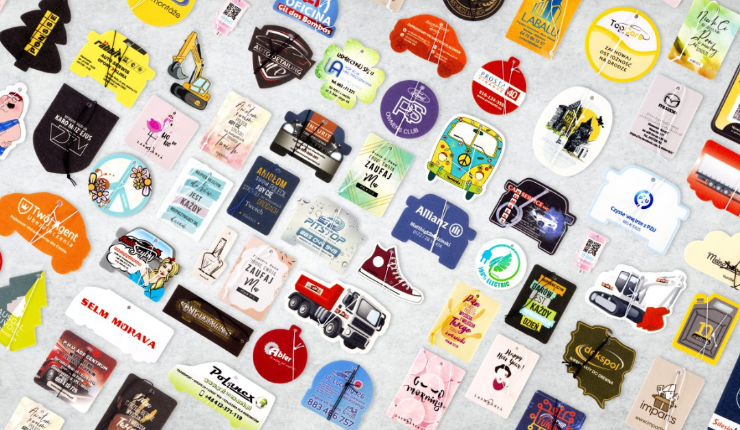 Car air fresheners with company logo