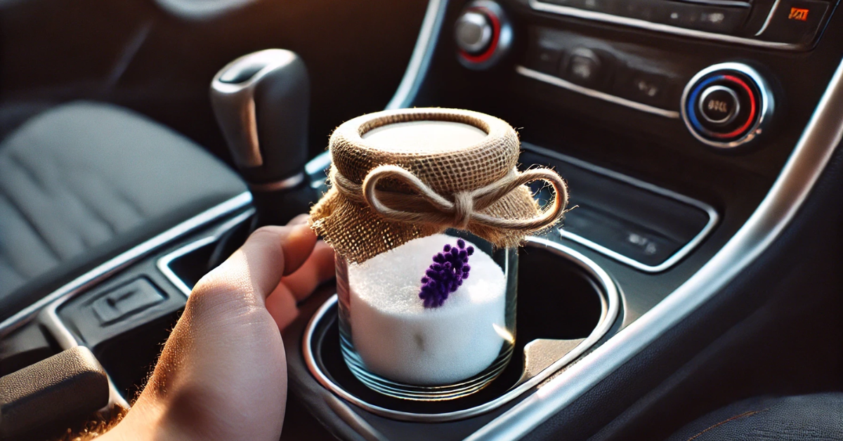 Home made DIY Car Air Freshener with Lavendar